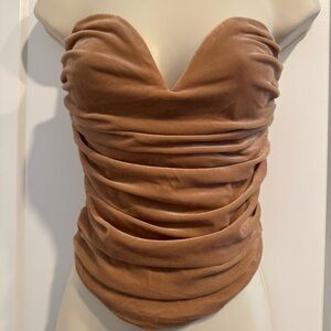 Express Body Contour Velvet Corset Top Size S